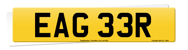 Registration number EAG 33R